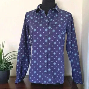 Smart Set Long Sleeve Patterned Blouse Size Small